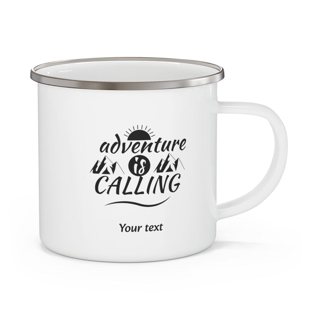 Enamel Camping Mug 12oz: Adventure is Calling - Image 1