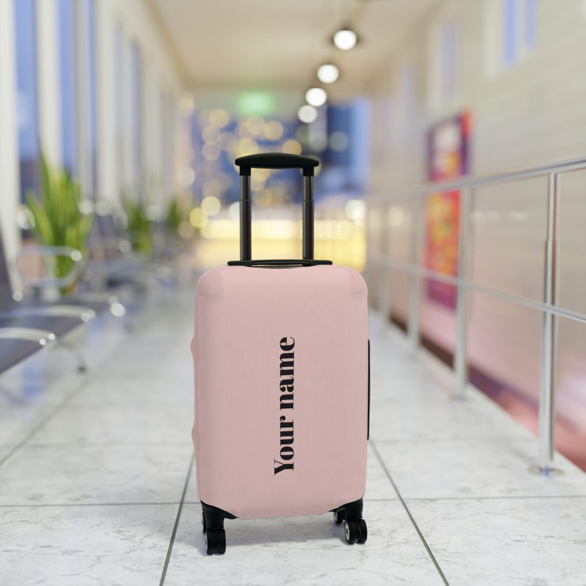 Personalized Luggage Cover - Pink - Image 3
