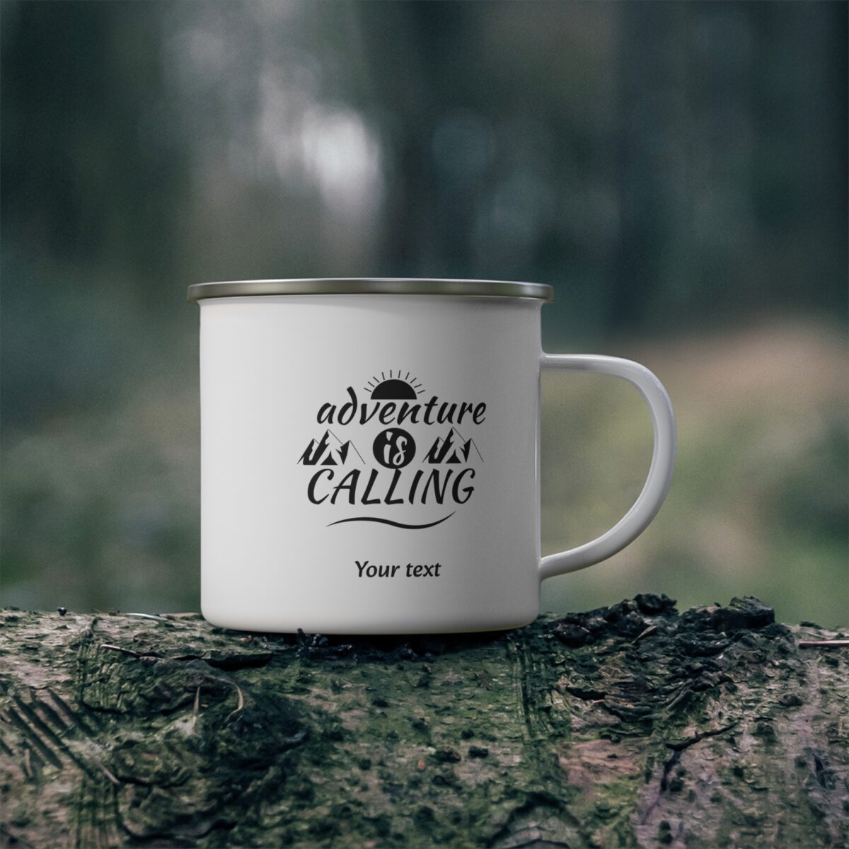 Enamel Camping Mug 12oz: Adventure is Calling - Image 2