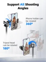 Selfie Stick Tripod With Wireless Bluetooth Remote - Image 4