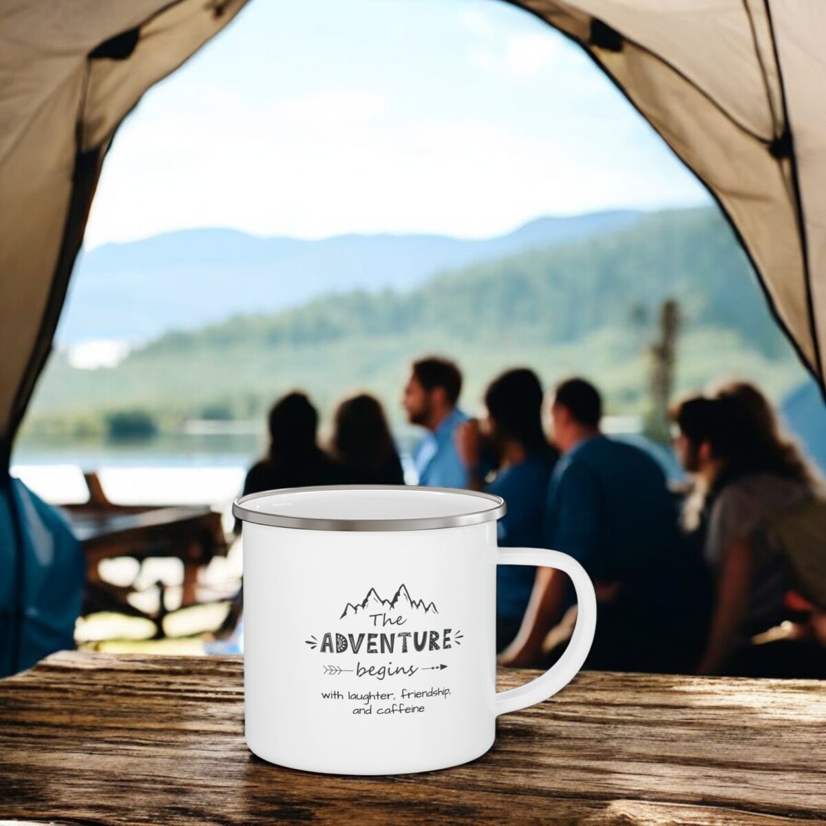 Enamel Camping Mug 12oz: The Adventure begins - Image 5