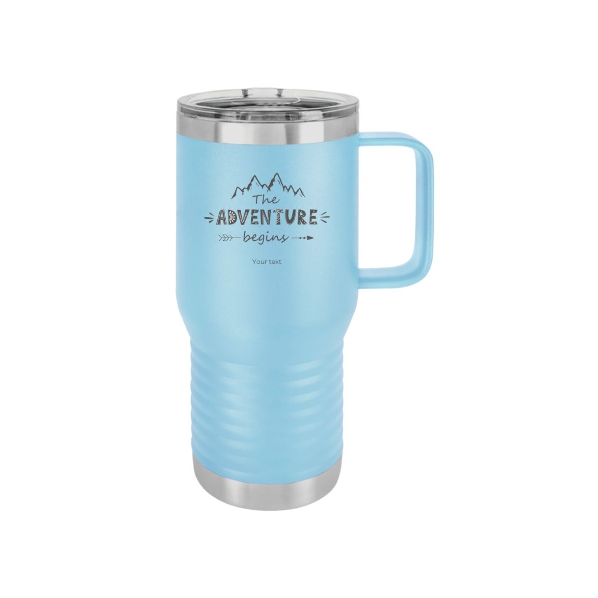 Personalized Travel Mug - Adventure Begins - Image 1