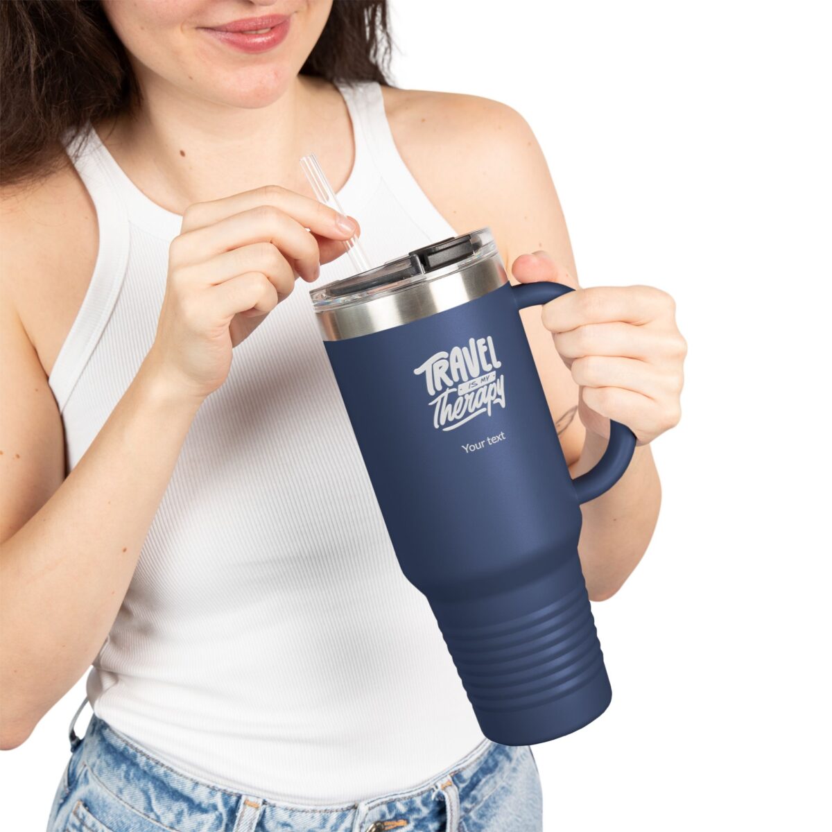 Insulated Personalized Travel Mug, 40oz - Image 4