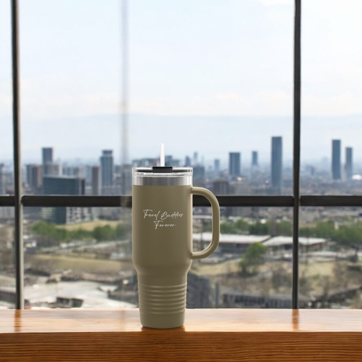 Travel Buddies Forever,  Personalized Travel Mug, 40oz - Image 4